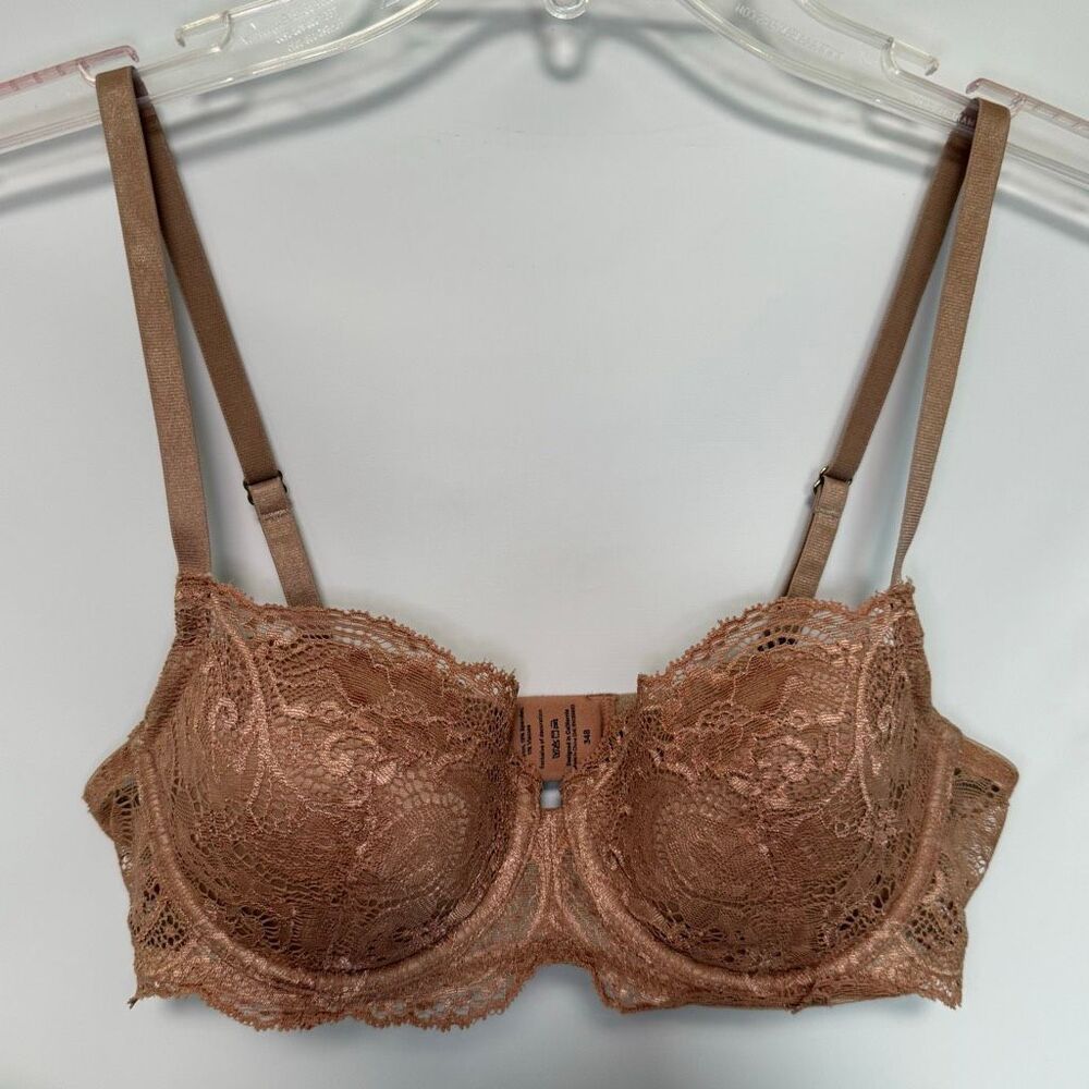 ThirdLove Lace Underwire Bra in Dusty Rose Brown Nude 34B